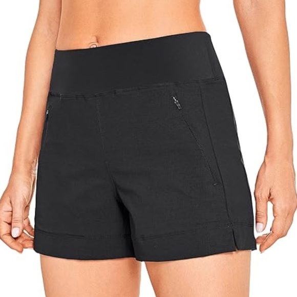 Calia by Carrie Underwood Like New Black Active Shorts with Front Zip Pockets XS - Picture 1 of 5